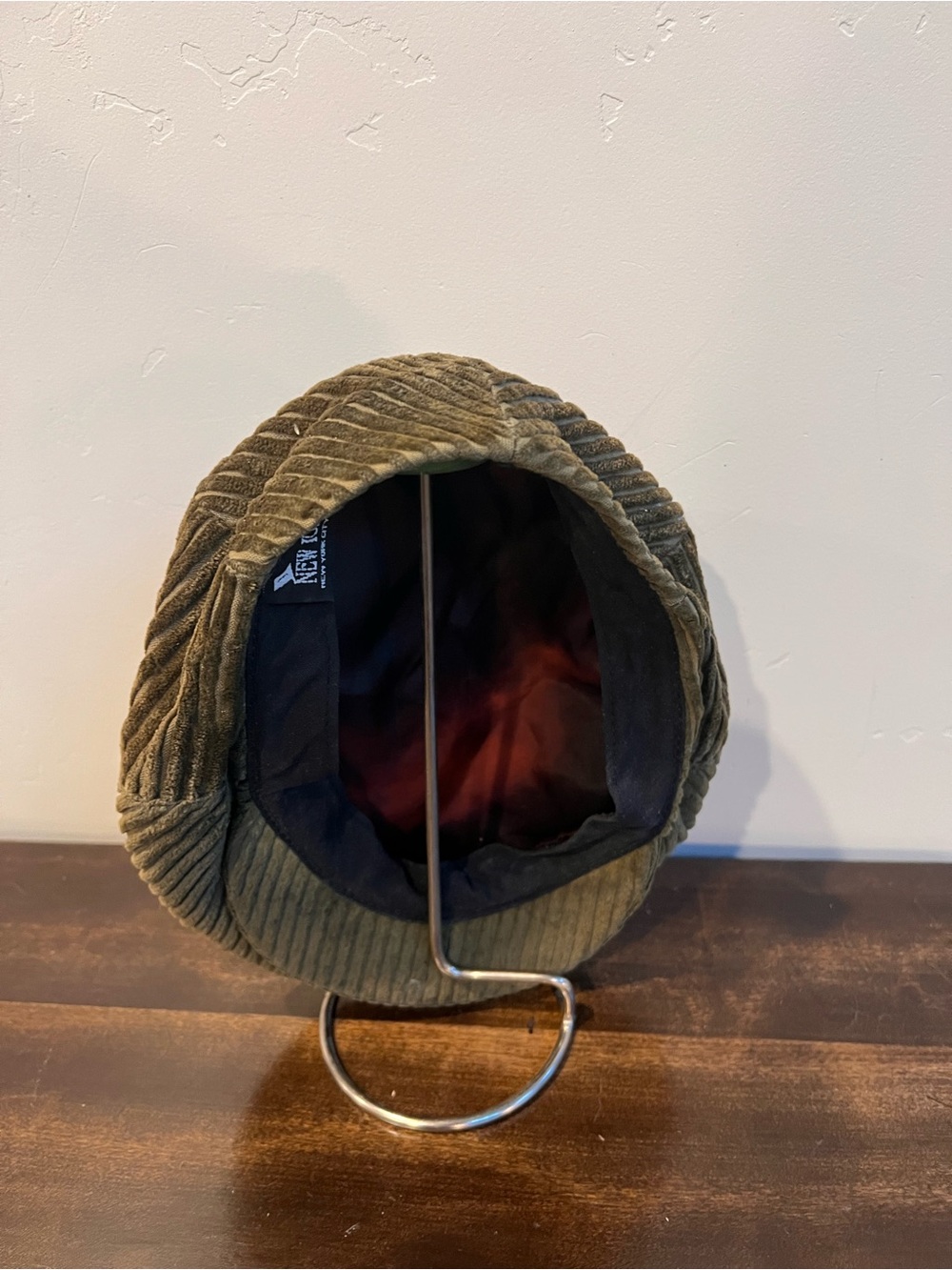 Vintage New York Hat & Cap Co. Olive Corduroy Newsboy Cap